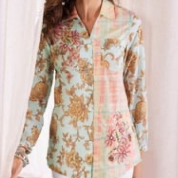 Soft Surroundings Floral Patchwork Tunic - Multicolor - Picture 10 of 10